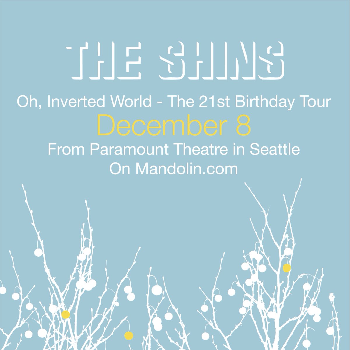 We miss you! If you missed us on tour or just want to relive the experience from the comfort of your couch, you’re in luck because we filmed our show in Seattle and we are livestreaming it on Thursday, December 8th! Early bird tickets are available now: linktr.ee/theshins