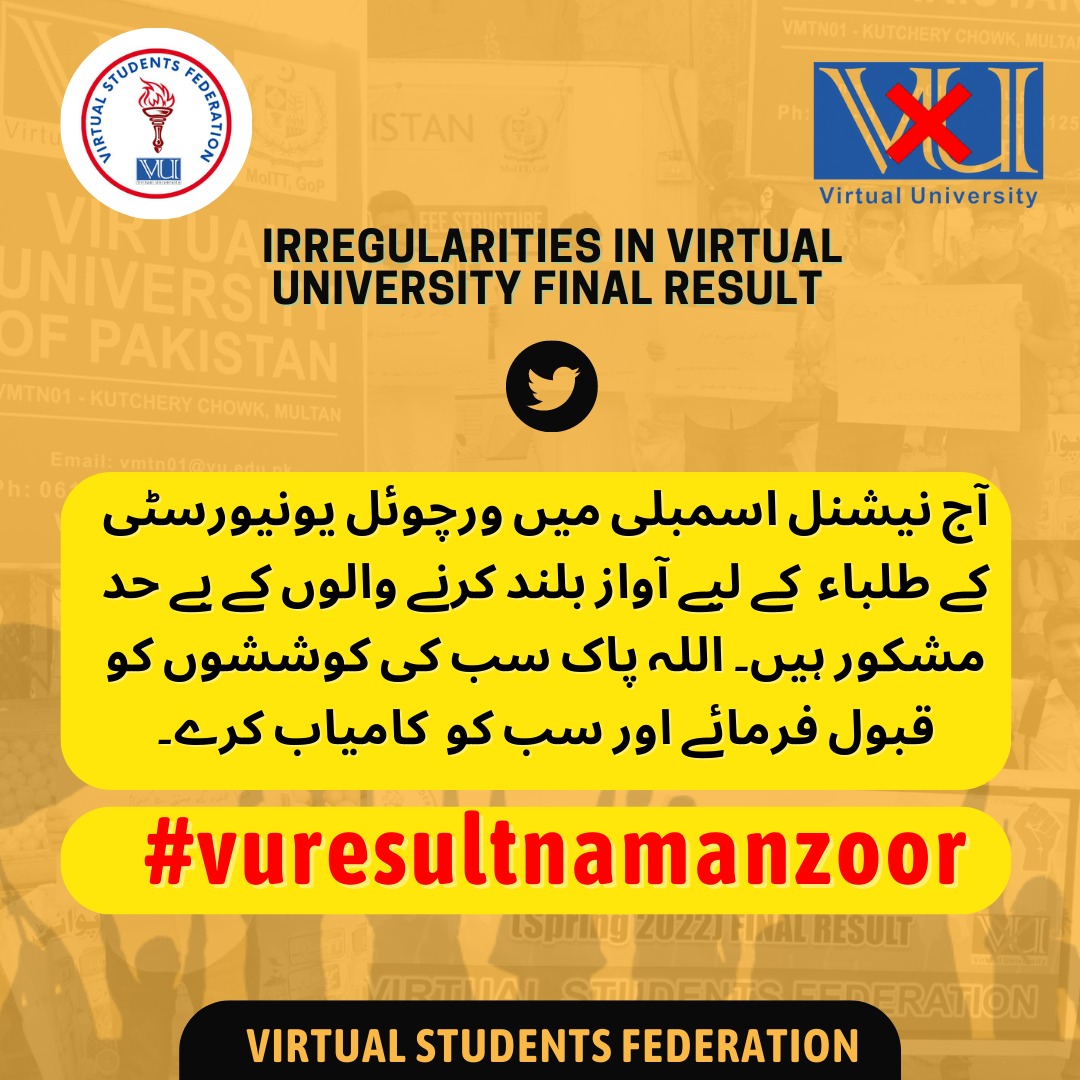 MariamAkhtar18's tweet photo. #vuresultnamamzoor 
#vuresultnamanzoor 
#vuresultupdatekro 
#vuresultnamanzor 
#vuresultupdatekro https://t.co/IwrmWyfWNj