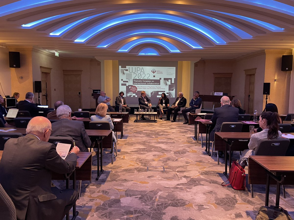 WpaThematic's tweet photo. At the #plenary_panel_discussion we are having the chance to hear panelists’ experience with mental health parity in their respective countries: Malta,Uk,Pakistan,South Africa, Australia. What a diverse session! #wpaThematic #wpa #malta https://t.co/kMmA98aNJF