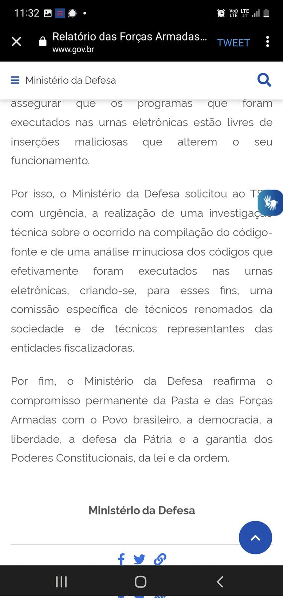 Rafael_dAS_'s tweet photo. @TSEjusbr As forças armadas não excluíram a possibilidade de fraude no sistema eleitoral brasileiro, conforme nota do ministério da defesa. Sou brasileiro e confio nas forças armadas! https://t.co/CRam9VJR7w