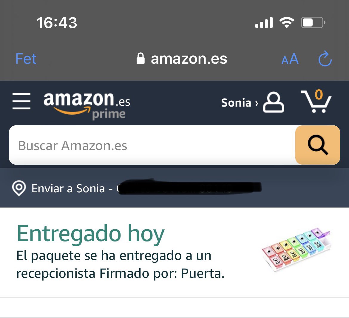 SBerengueras's tweet photo. Avui m’havien d’entregar 2 paquets d’ @amazon però no m’han trobat a casa i no m’han trucat com normalment fan. He rebut un mail dient que ho havien entregat al recepcionista i que ho havia signat una tal “puerta”. On visc no hi ha ni recepcionista ni porter.
Això és normal? https://t.co/B9mh3AKnyM