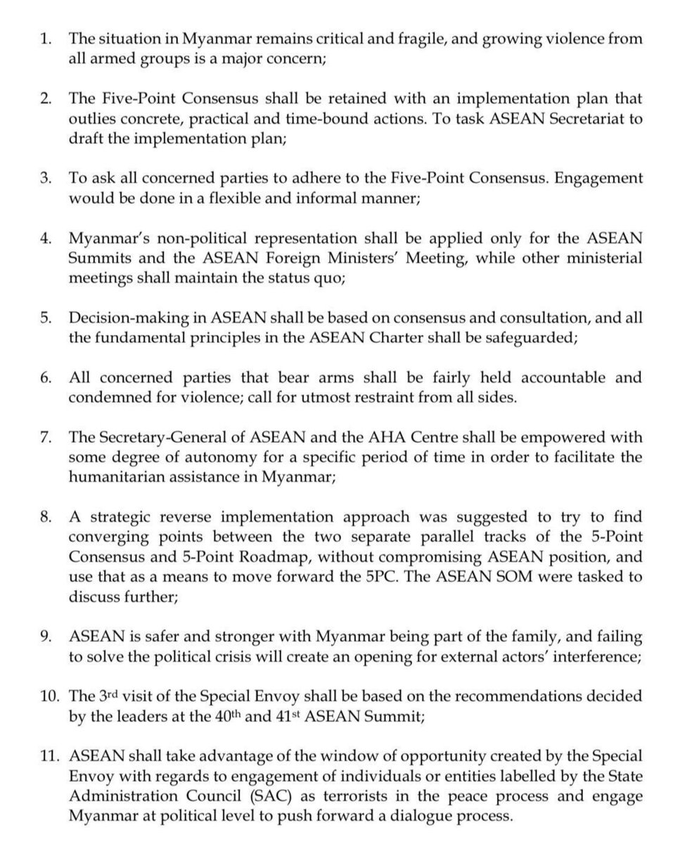 minn_robert's tweet photo. I have lost remaining confidence in @ASEAN. How disgrace and unaware on issue.
Dialogue are not working that is why burmese military seized with the coup in Feb 1.Unions &amp; resistance org are not the terrorists even SAC labelled them on news. When will they see the true situation? https://t.co/u24So8Jz35