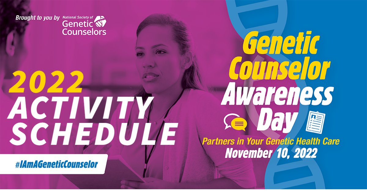 This #GeneticCounselorAwarenessDay, there are many different ways for you to get involved &amp; spread awareness of genetic counseling. Find a list of activities at the link and let us know what you plan to take part in! bit.ly/3z8soHu #GeneChat #IAmAGeneticCounselor