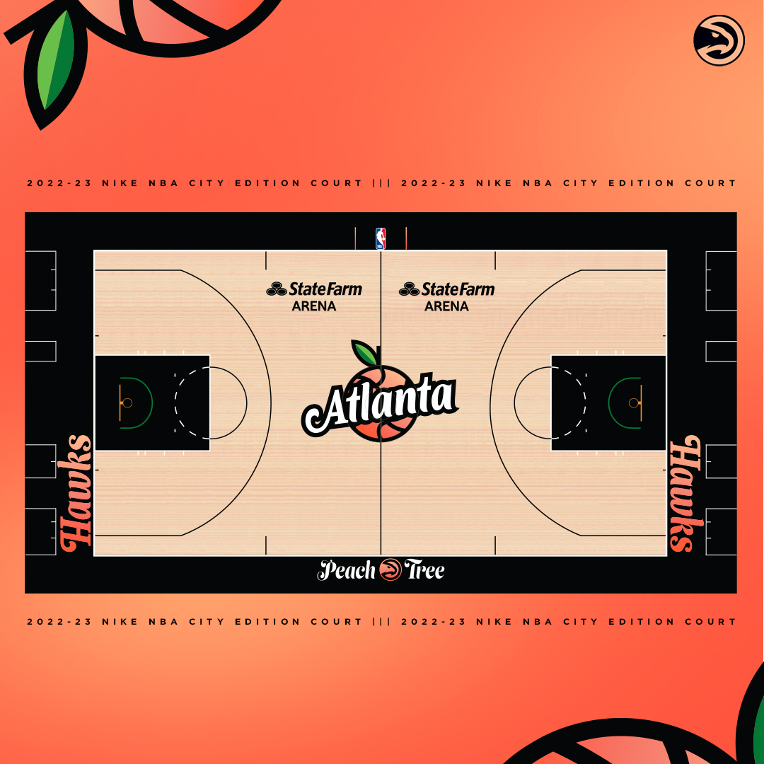 Atlanta Hawks on X: Built from the ground up. Our Peach Tree court is here  🔥  / X