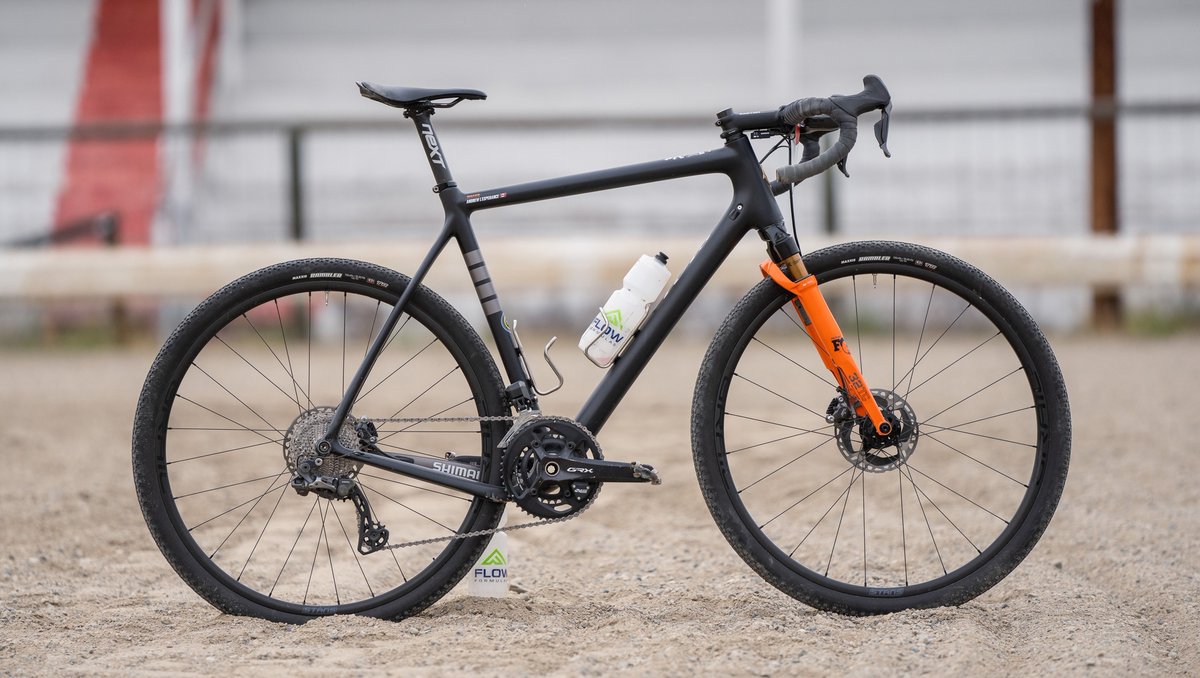 Hot or not: suspension on gravel bikes? Maxxis Factory Racing rider Andrew L'Esperance's @ibiscycles is set up with a 50mm travel <a href="/foxracingshox/">FOX</a> 32 TC fork and Stan's Grail CB7 Team wheels notubes.com/grail-cb7-whee…