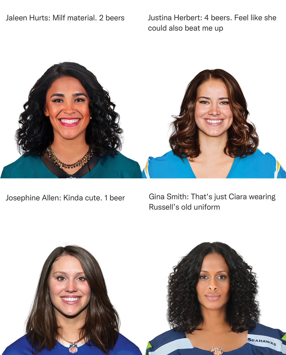 NFLMemes's tweet image. How many beers it would take to get with NFL QBs as women (Part 2)…