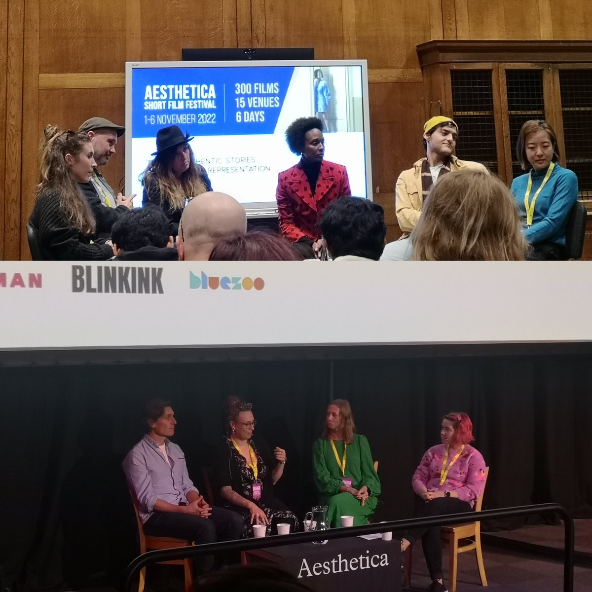 snapshot of <a href="/ASFFest/">AestheticaFilmFest</a> last week.. <a href="/miafilms/">Mia Bays</a> continuing the important discussion around ethics of representation in docs, also, some hot animation tips from <a href="/thisisblink/">Blink Productions</a> <a href="/blue_zoo/">Blue Zoo Animation Studio</a> 
#ASFF2022