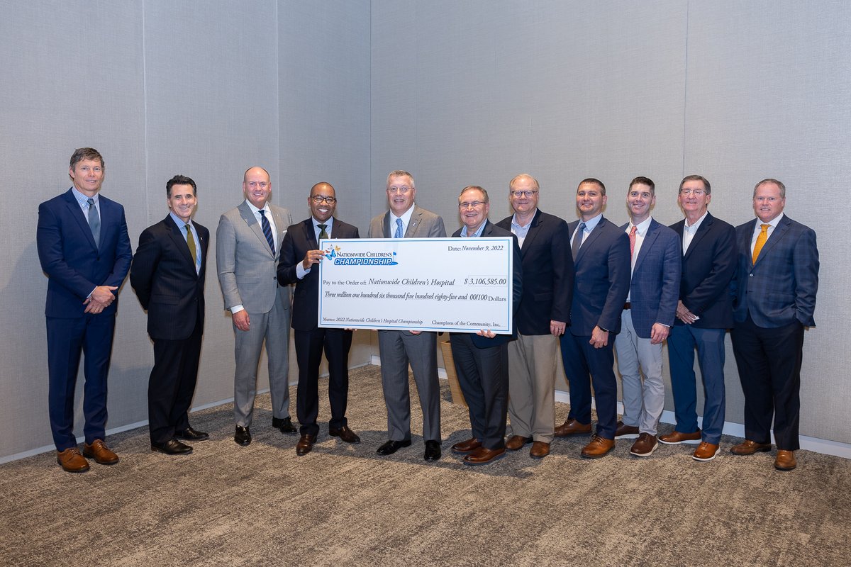 The 2022 #NCHC announces a record-setting over $3.3 million dollar donation for central Ohio charitable organizations, including pediatric cancer research &amp; treatment at <a href="/nationwidekids/">Nationwide Children's Hospital</a>!

📃 bit.ly/3Em59go