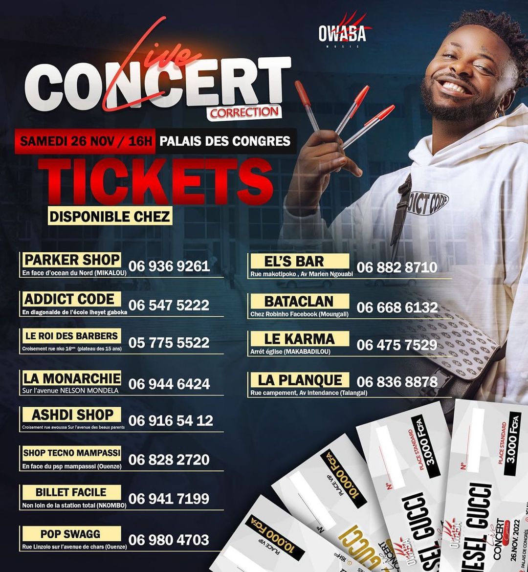 congo242enmusic's tweet photo. 📆

L'événement du mois de Novembre à Brazzaville aura lieu dans 16 j 🔥🔥

#Urban242 #Owaba 🦍 #Charge #DieselGucci https://t.co/WEYyJRIA5s