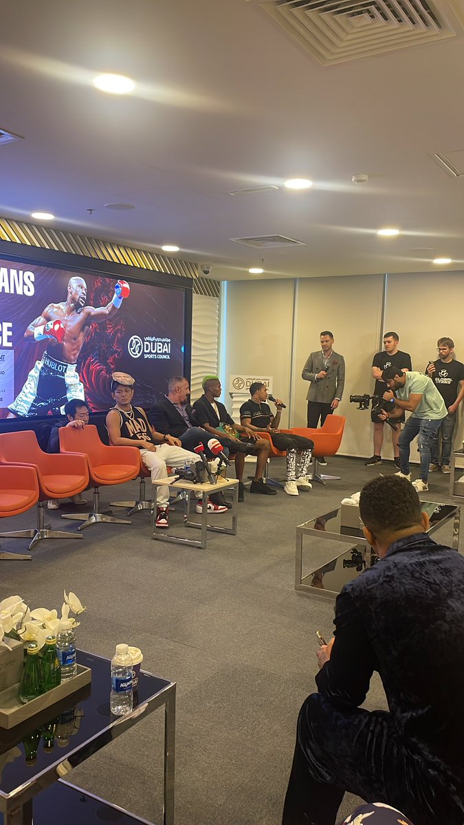 sharusays's tweet photo. Some highlights from today’s press conference at #DubaiSportCouncil for the @GlobalTitansFS fight taking place this weekend. #MayweatherDeji #KatchPR #DubaiPR https://t.co/TH3e5oa7Th