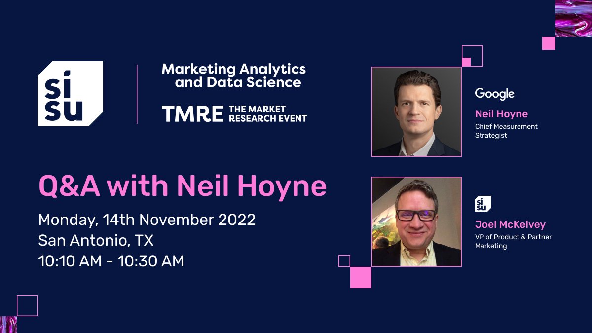 4️⃣ days left until <a href="/google/">Google</a> Chief Measurement Strategist <a href="/neilhoyne/">Neil Hoyne</a> joins our Q&amp;A session at the Marketing Analytics &amp; Data Science conference with <a href="/joelmckelvey/">mckelvey</a>! 

If you're attending #MADSCONF, register now to save your spot! bit.ly/3gLPUDZ