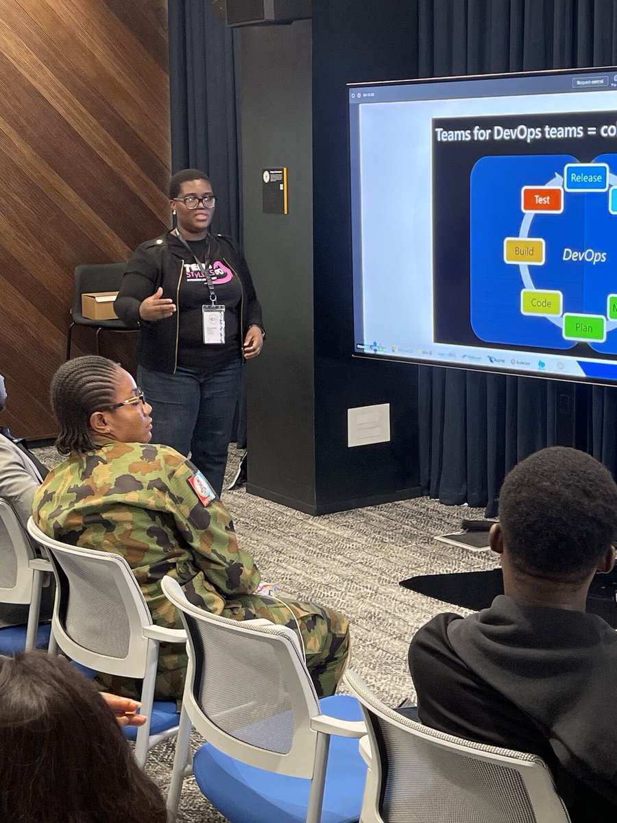 TechSummitNg's tweet photo. DAY 2 Breakout session with Olajumoke Toriola ongoing conversations about Azure DevOps + Microsoft Teams, Collaborative Development, and Operations

 #techsummitnigeria #techsummitng #microsoft #ai @soluwawumiju @KazeemCanTeach https://t.co/PmxaQ2pUbI