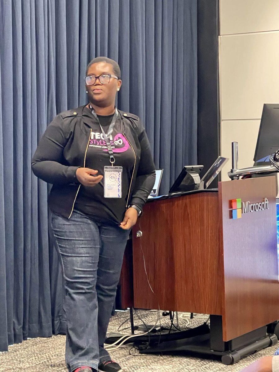 DAY 2 Breakout session with Olajumoke Toriola ongoing conversations about Azure DevOps + Microsoft Teams, Collaborative Development, and Operations

 #techsummitnigeria #techsummitng #microsoft #ai <a href="/soluwawumiju/">Seyi Oluwawumiju (O)</a> <a href="/KazeemCanTeach/">Kazeem Adegboyega | Azure MVP</a>