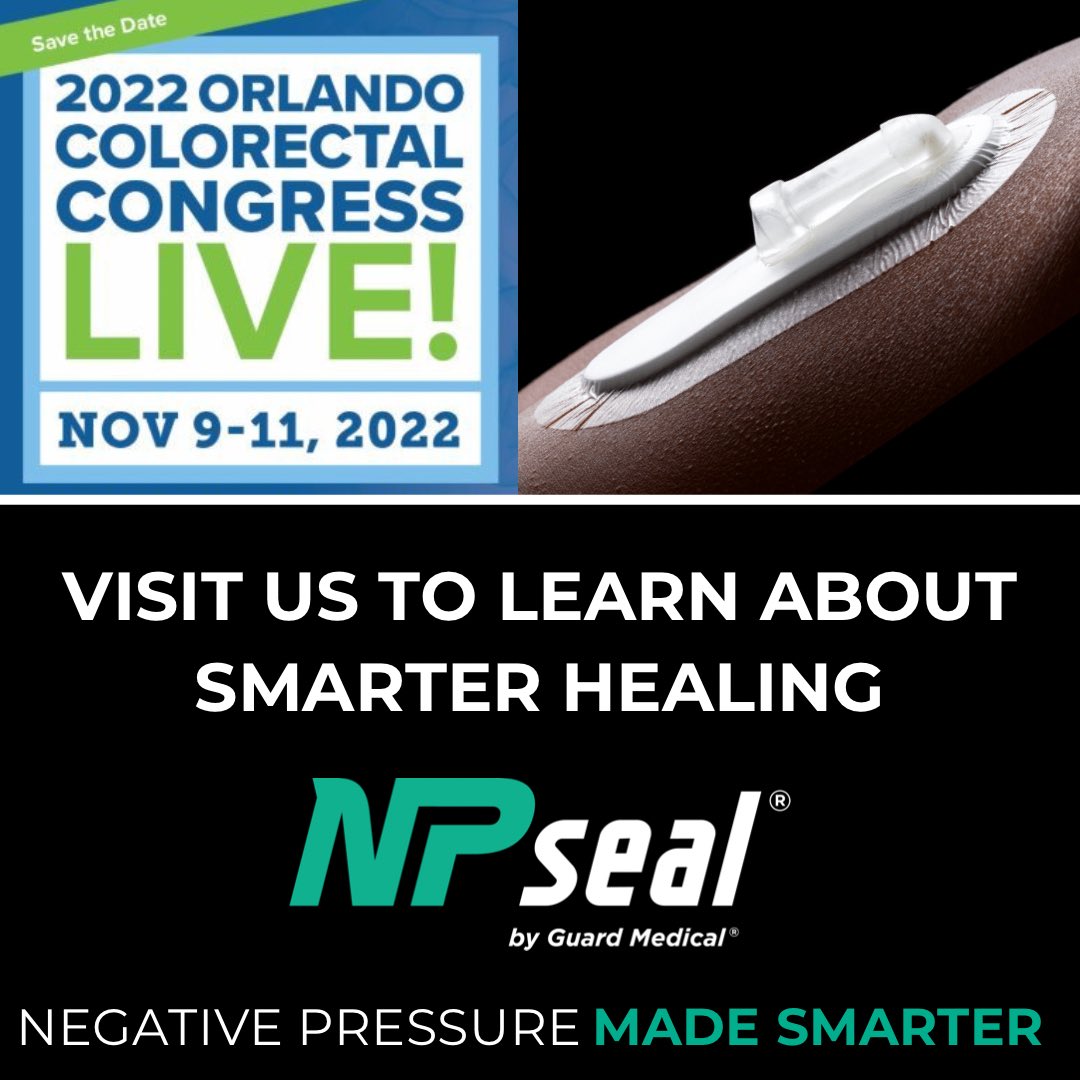 Today is the day! Guard Medical is exhibiting at the 2022 AdventHealth Orlando Colorectal Congress held on Nov 9-11! Come meet our team and learn more about how NPseal can bring smarter healing. 
#occ2022 #npseal #npwt #colorectalsurgery #adventhealth #colorectalhealth #surgeons