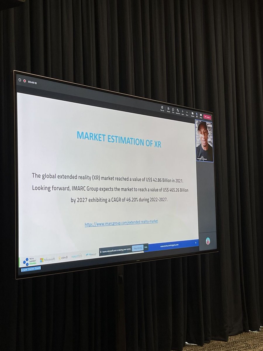 TechSummitNg's tweet photo. DAY 2 Breakout session with @Gospel_meta 🇳🇬 ongoing conversations about Introduction to AR, VR, and MR Technology

 #techsummitnigeria #techsummitng #microsoft #ai https://t.co/wQzCe4Ky5K