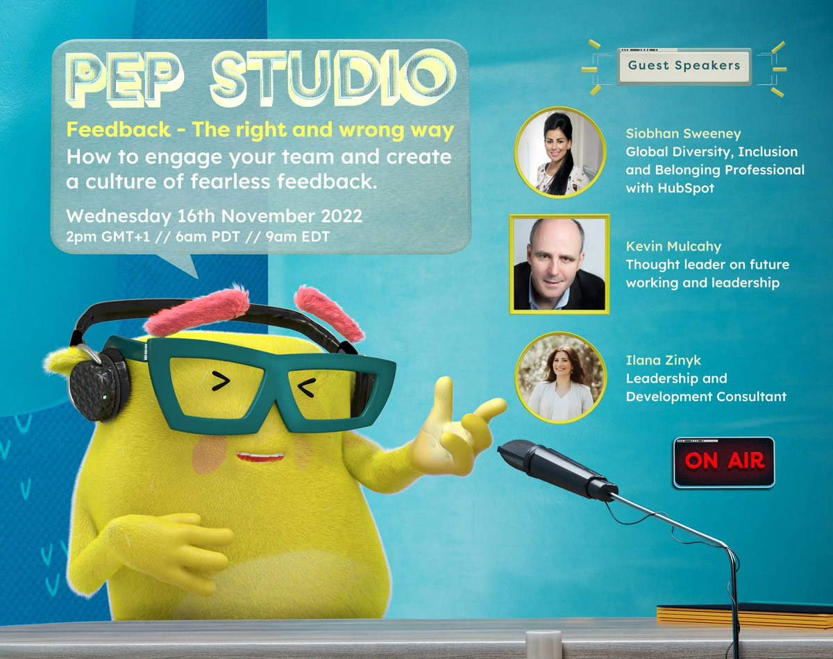 We’re at the pointy end of the year where projects are wrapping up and reviews are around the corner. 

So we might have to give some peer-to-peer feedback which can be tricky right? 

If you’re nodding along - put this event in your calendar and tune in live right here

#peptalk