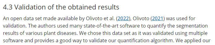 An example of how sharing data/images can enhance the visibility, utility and citation of our work! <a href="/tolivoto/">Tiago Olivoto</a> <a href="/sheilaandrade46/">Sheila Andrade</a> <a href="/OpenPlantPath/">Open Plant Pathology</a> 
Cited  in: Novel approach for quantification for severity estimation of blight diseases on leaves of tomato plant
onlinelibrary.wiley.com/doi/full/10.11…