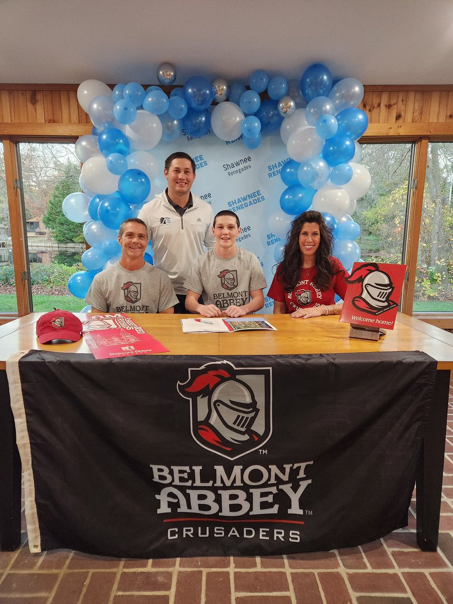 Shawnee Wrestling (@shswrestling_1) on Twitter photo Congrats to Brett Balzan on signing to continue his Academic and Wrestling career at <a href="/BelmontAbbey/">Belmont Abbey College</a> ! Excited to see Brett and his teammates start up the season on November 21st. #Renegades Congrats to Brett Balzan on signing to continue his Academic and Wrestling career at <a href="/BelmontAbbey/">Belmont Abbey College</a> ! Excited to see Brett and his teammates start up the season on November 21st. #Renegades