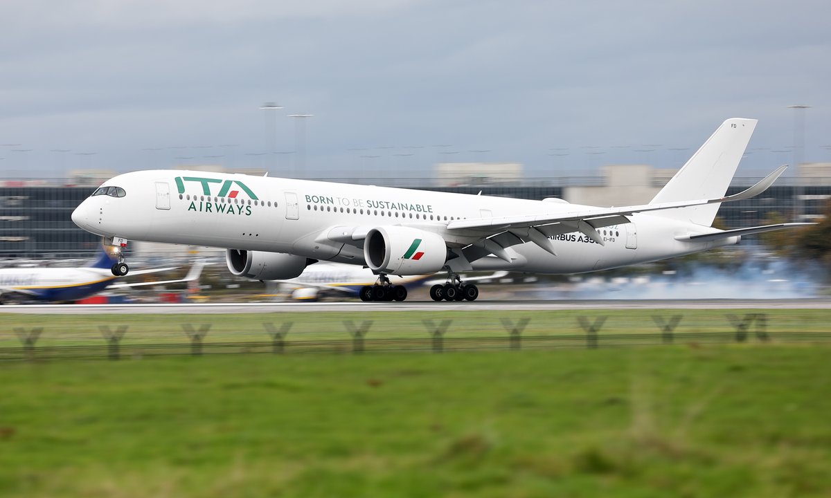 Shaun Connor (@av698) on Twitter photo ITA Airways Airbus A350-941 EI-IFD arriving at Manchester for maintenance on November 10th 2022. <a href="/ITAAirways/">ITA Airways</a> <a href="/manairport/">Manchester Airport</a> <a href="/STSAviationUK/">STS Aviation Services</a> <a href="/AirbusintheUK/">Airbus In The UK</a> <a href="/_AirlinerWorld/">Airliner World</a> <a href="/airwaysmagazine/">Airways Magazine</a> #aviationphotography #A350 #Airbus ITA Airways Airbus A350-941 EI-IFD arriving at Manchester for maintenance on November 10th 2022. <a href="/ITAAirways/">ITA Airways</a> <a href="/manairport/">Manchester Airport</a> <a href="/STSAviationUK/">STS Aviation Services</a> <a href="/AirbusintheUK/">Airbus In The UK</a> <a href="/_AirlinerWorld/">Airliner World</a> <a href="/airwaysmagazine/">Airways Magazine</a> #aviationphotography #A350 #Airbus
