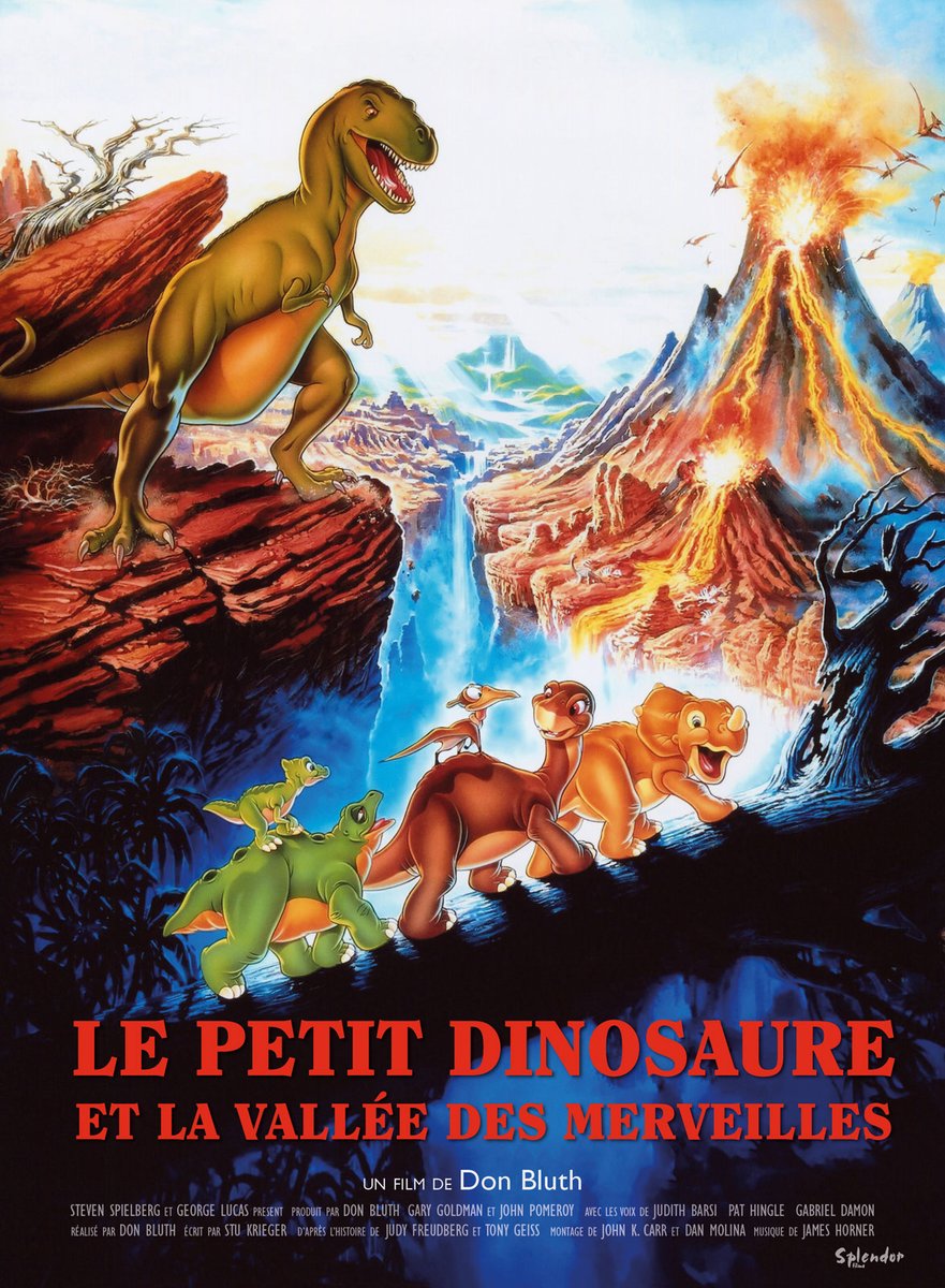 Guipolaire's tweet photo. Je triche, j'en choisis 4 !

➡️ #TheLastDinosaur - Alexander Grasshoff &amp;
Shusei Kotani - 1977

➡️#TheLandBeforeTime - Don Bluth - 1988

➡️ #WereBackADinosaursStory -  Phil Nibbelink, Dick Zondag, Ralph Zondag, Simon Wells - 1993

➡️#TheodoreRex - Jonathan R. Betuel - 1995 https://t.co/D0Xg7gMK9O