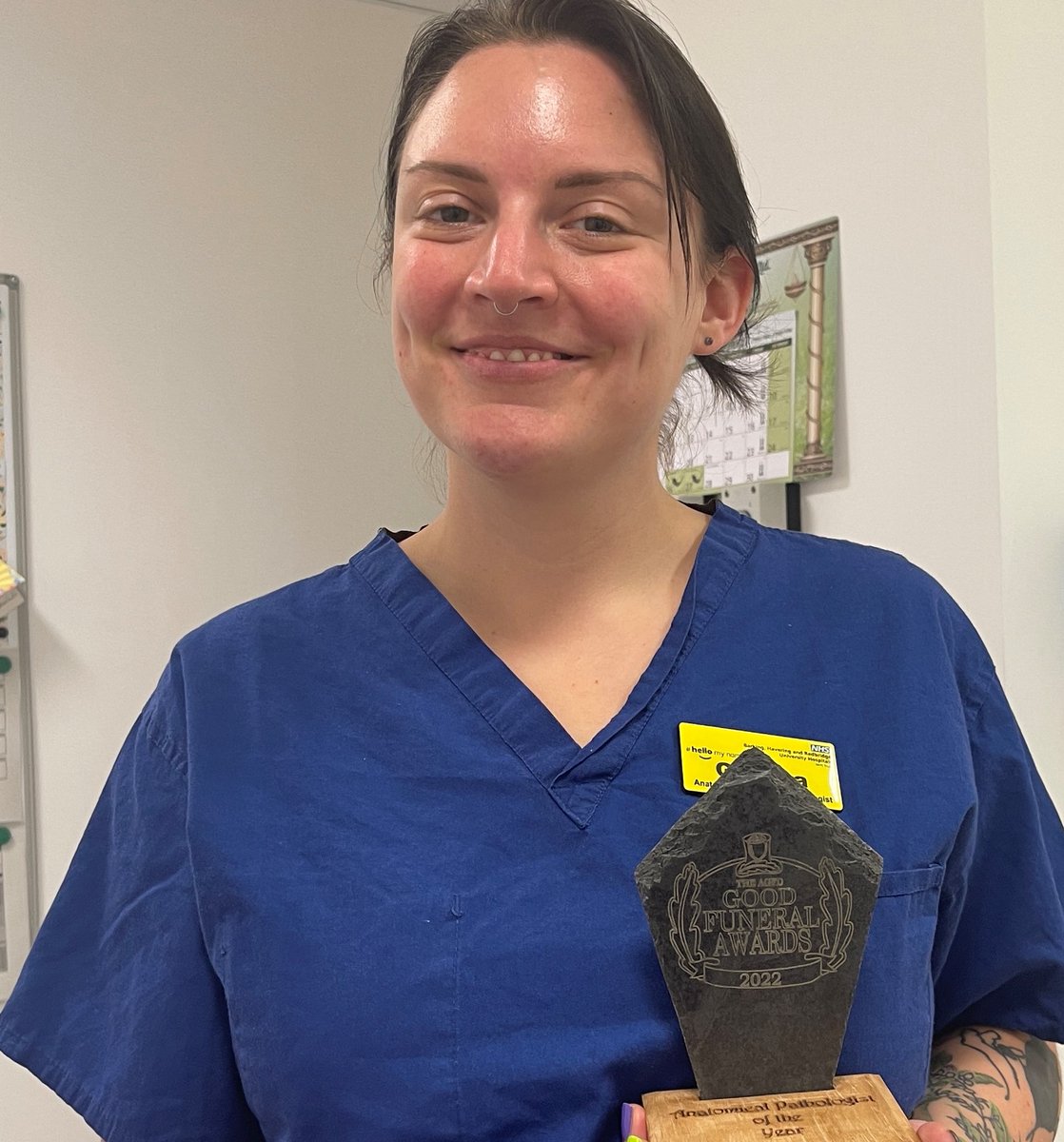 A passion for more environmentally friendly burials saw <a href="/mortuarygem/">Gemma</a> from our Mortuary team win anatomical pathology technologist (APT) of the year at the Good Funeral awards. ow.ly/U92V50LzN6W