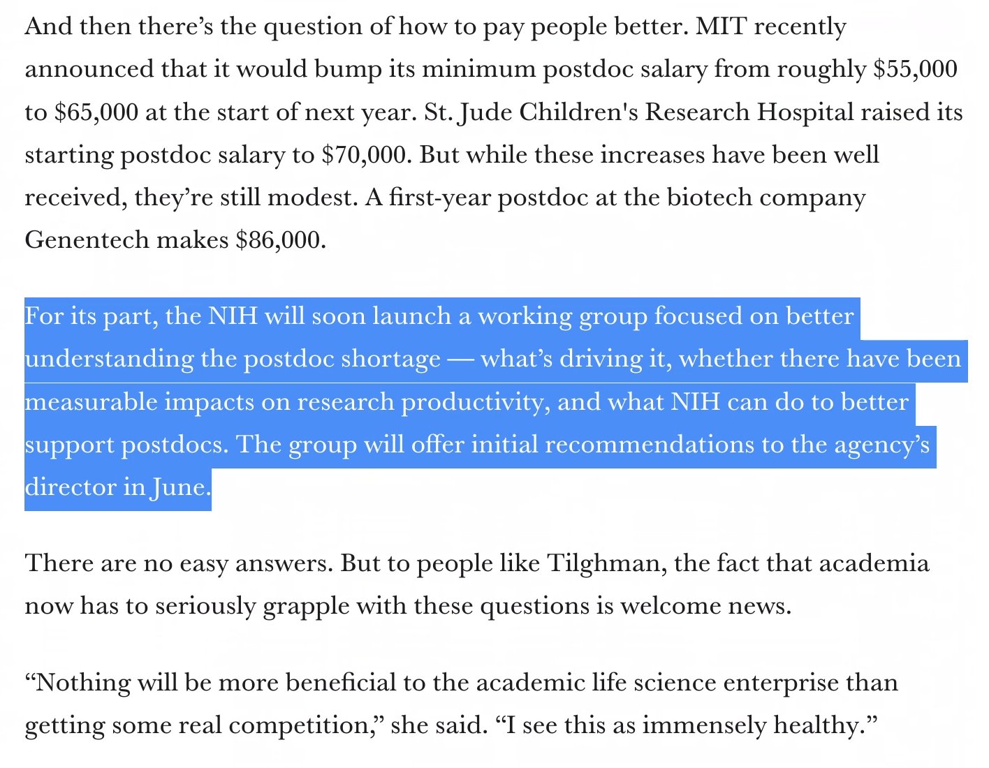 Tony Kulesa on Twitter: "Great coverage from @JonathanWosen today on  tectonic shift occurring in academia. We have to stop pretending like some  of the solutions here aren't obvious... "The NIH will soon