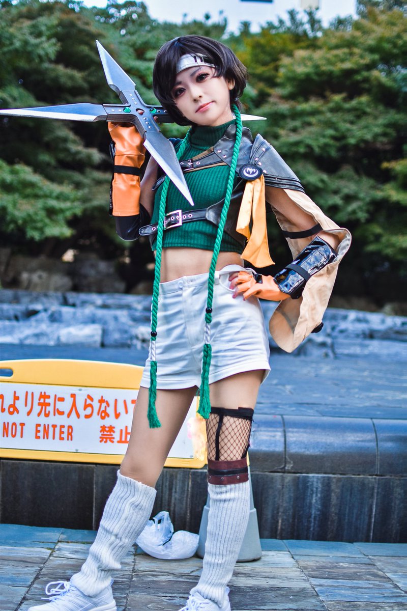 市場 FF7 ユフィ キサラギ 衣装 ウィッグ 靴 武器 コスプレ L ...