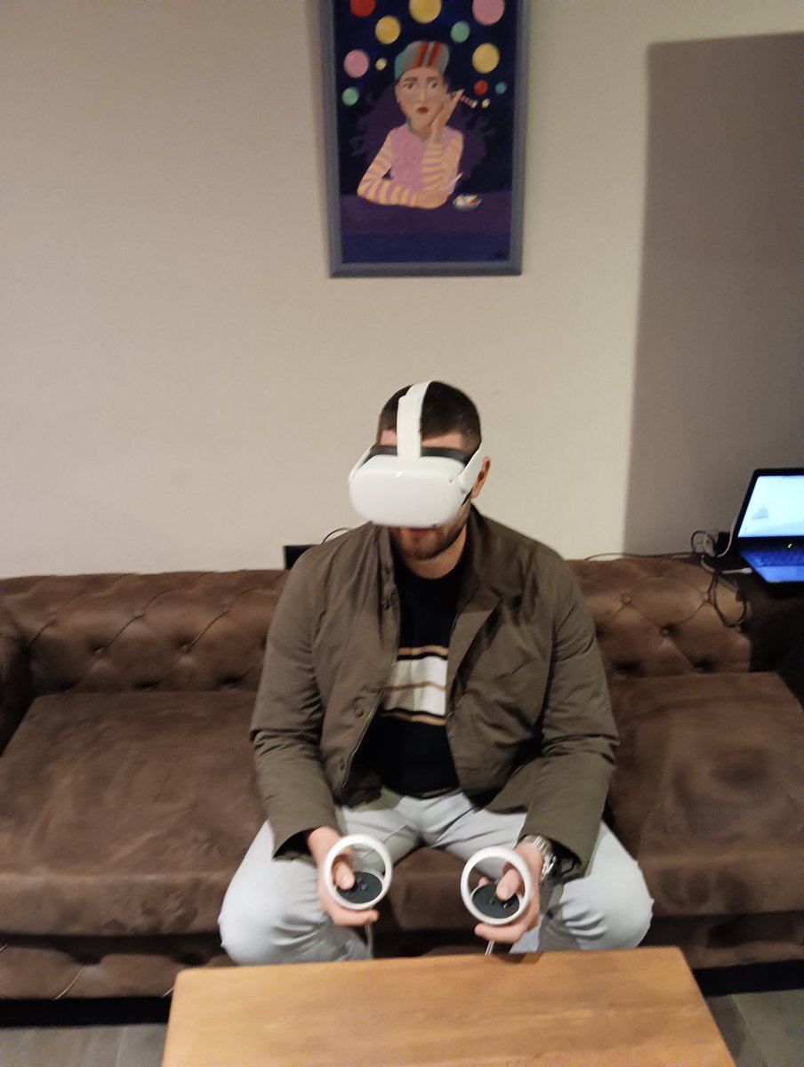 MuseumPierrot's tweet photo. Digital Pierrot Museum VR Tour 🥽 some moments @ Coolab Tirana!
#digitalpierrotmuseum #VirtualReality #virtualmuseum #vr https://t.co/RiJwLs4mNz