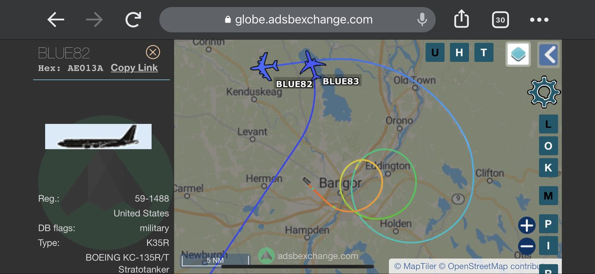 TheSnoopySnoop's tweet photo. Nice spiral departure by #BLUE82 from Bangor as #BLUE83 joins from Portsmouth #AvGeek #Planespotting #milair #haveglass https://t.co/9awZ8prf7S