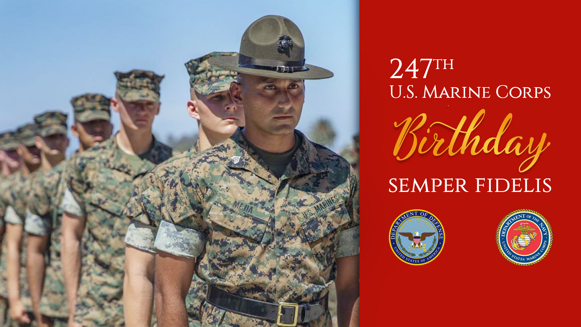 Department of Defense on X: "First to fight. Join us in celebrating 247 years of the @USMC. #SemperFidelis https://t.co/5pUQk6VAPe" / X