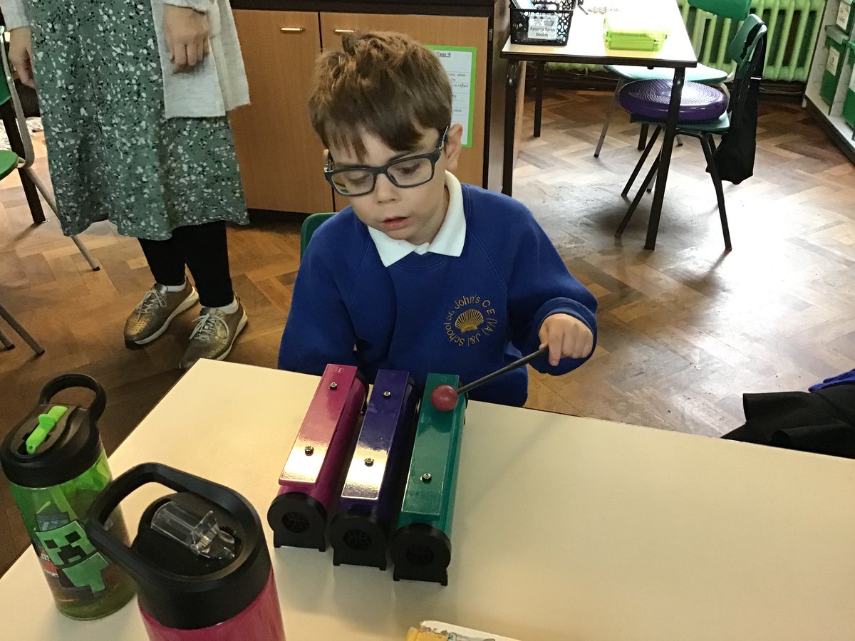 Mrs Chapman gave us chime bars and glockenspiels today. We played along to Mamma Mia and it was marvellous. #learn #together #StJohnsCurriculum