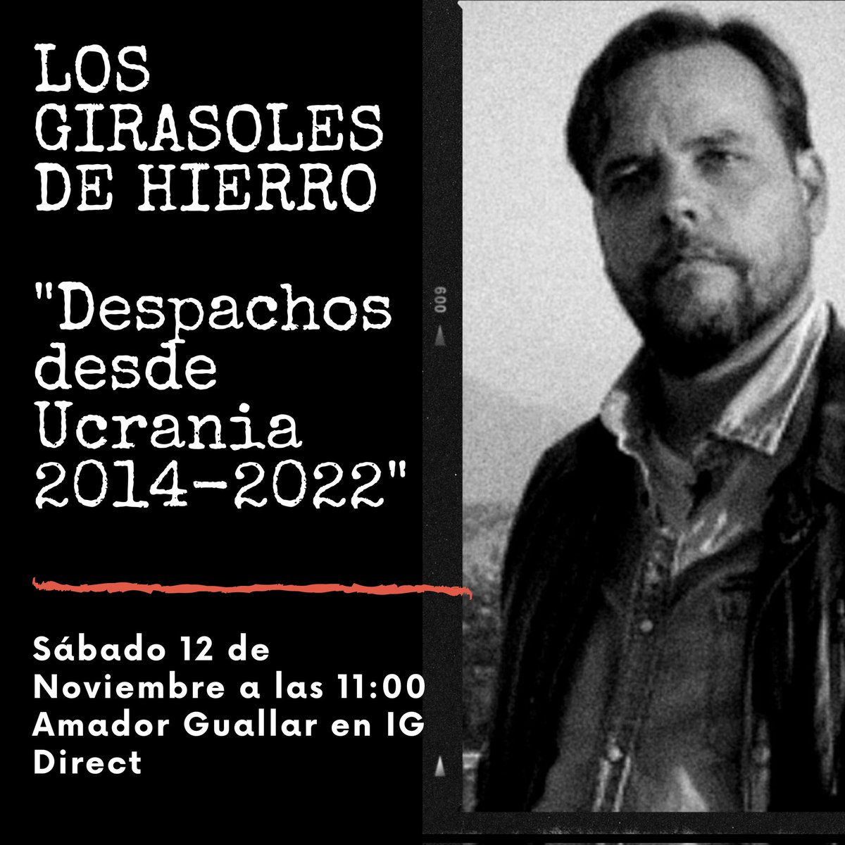 EdicionesLarrad's tweet image. Este sábado a las 11:00 a.m., @AmadorGuallar hablará de su último libro "Los girasoles de hierro" en @instagram 

@AmadorGuallar nos contará su experiencia en el frente durante esta guerra y un sinfín de cosas que desglosa en su libro.
❓Te lo vas a perder❓