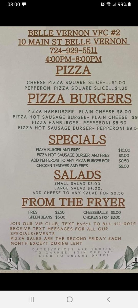 bvfc140's tweet photo. Menu for tomorrow’s Pizza Night, November 13th 
4pm to 8pm 
Call 724-929-5511 to https://t.co/UlbfZQf78e for tomorrow’s Pizza Night, November 13th 
4pm to 8pm 
Call 724-929-5511 to order. https://t.co/dSX42Xt0aS