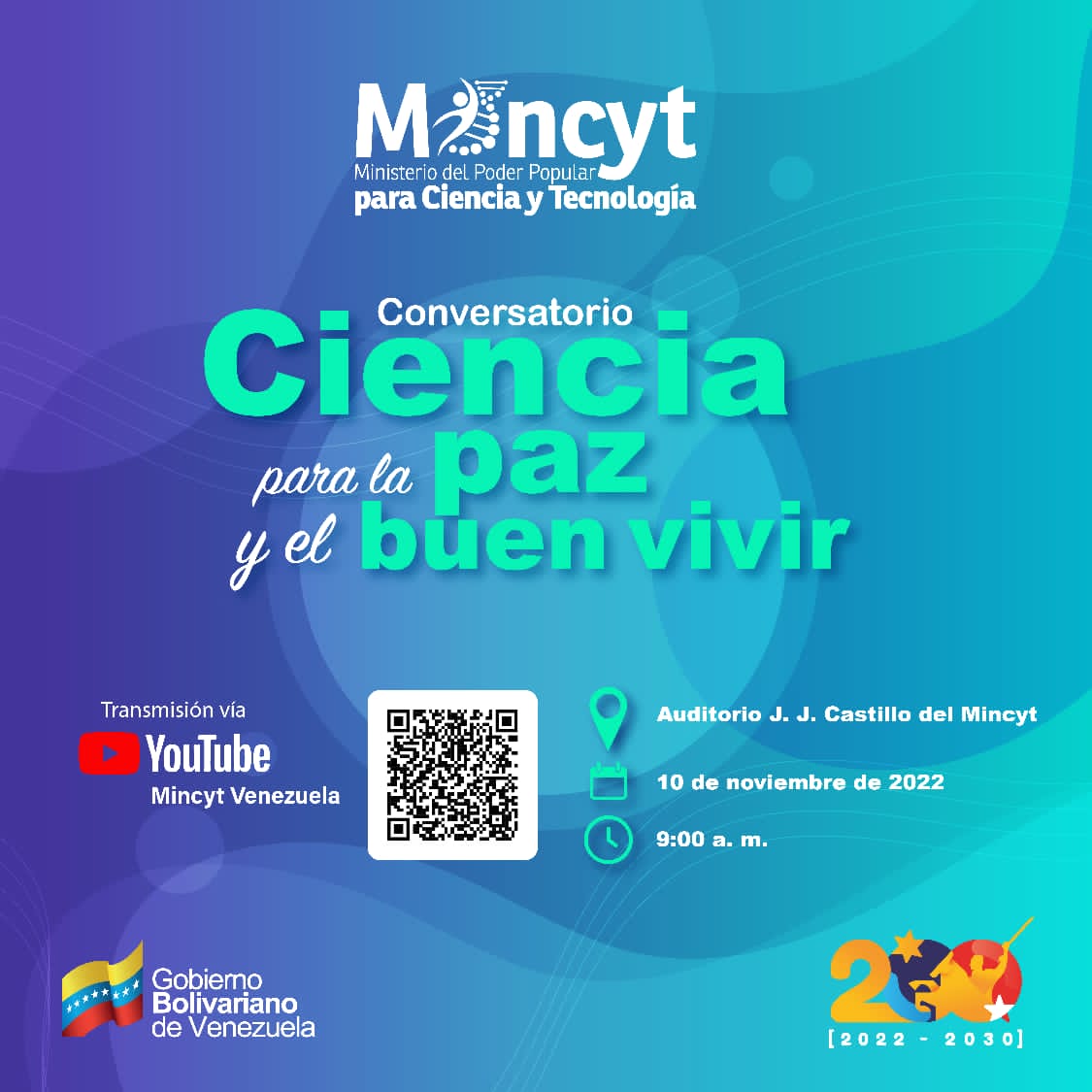 FundaciteLARA's tweet photo. 🗣️🗣️🗣️ No te lo puedes perder ..

Te invitamos a nuestro conversatorio «Ciencia para la paz y el buen vivir»

📆. Jueves 10 Noviembre
🕧 9:00 a. m.

Nos puedes sintonizar, en vivo, por nuestro canal Mincyt Venezuela, en Youtube.

#CienciaParaLaPaz https://t.co/1HqggehWwN