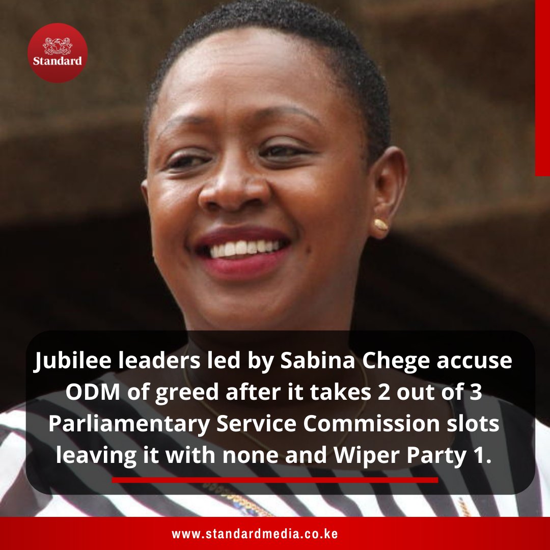 The Standard Digital on Twitter "Jubilee leaders led by Sabina Chege