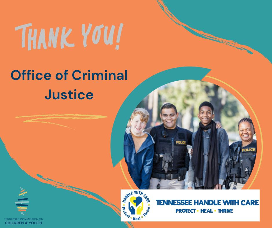 BornDrugFreeTN's tweet photo. Today we are grateful to the Office of Criminal Justice for supporting Handle with Care. Educators are informed when children have stressful interactions with law enforcement so that staff can support students and tilt their scale toward resilience. #BSBTN #tnstrong https://t.co/CJRZkcijhw