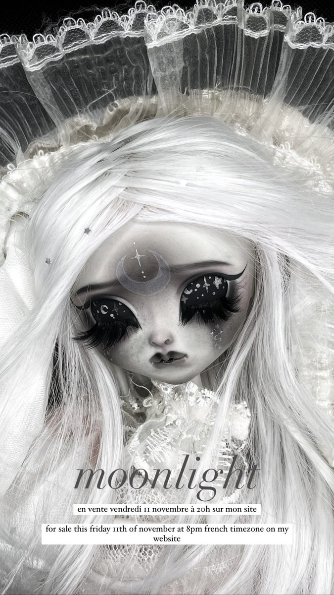 nenndolls's tweet photo. - moonlight - For sale the 11/11 at 8pm french timezone on my website ♥️
https://t.co/FgUTIqSkvp
#pullipdoll #プーリップ #pullip #pullipfullcustom #pullipcustom #doll #poupée #artist #faceup #lolomgdoll #monsterhigh #nenndolls #mua #love #art #drawing #pullipfc https://t.co/mQktNfePkU