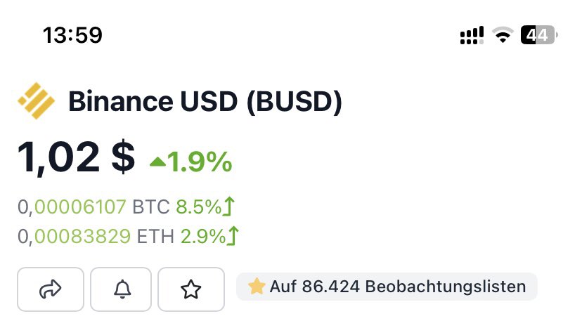 Stable coins $BUSD and $USDT are struggling to peg to the $USD . BUSD trades at 1.02 while USDT currently trades at 0.98