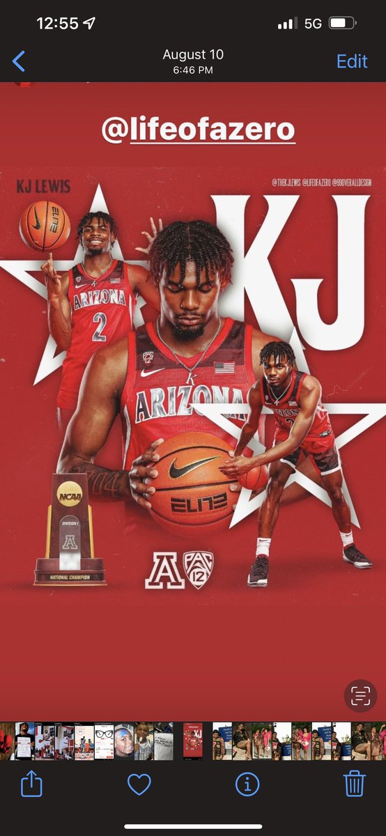 coachmonie's tweet photo. This evening at 6 pm @thekjlewis will sign his NLI to play for the University of Arizona (@ DVille athletic office). Thank you to EVERYONE in the village for helping him get to this day‼️ U R APPRECIATED 💙❤️🐻⬇️ #dreamsmanifested https://t.co/DfaIBDY8pi