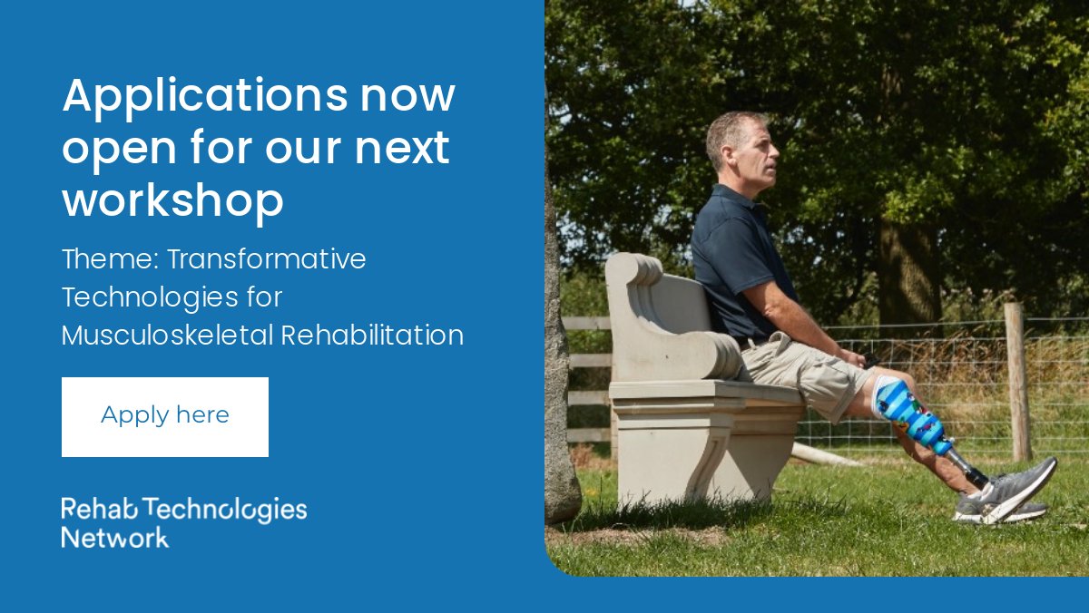 Musculoskeletal Rehabilitation Technologies Workshop - Final Call - Application deadline this Monday 14th November - mailchi.mp/040c2a6ed6ee/m…