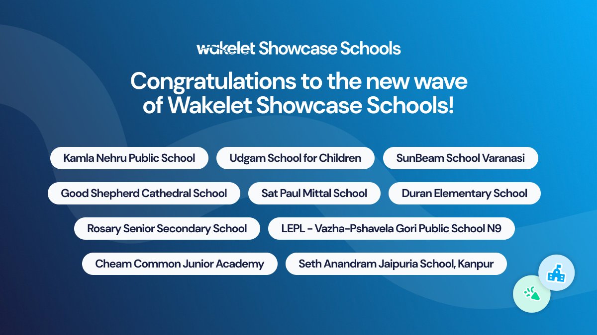 wakelet's tweet photo. 🎉Congratulations to the very first wave of Wakelet Showcase Schools!🎉 

These forward-thinking schools have used Wakelet with their learning communities, showing expert innovation and impacting positive change across the board!

We can’t wait to support you in your journeys!🏆 https://t.co/jdnNTZVKh4