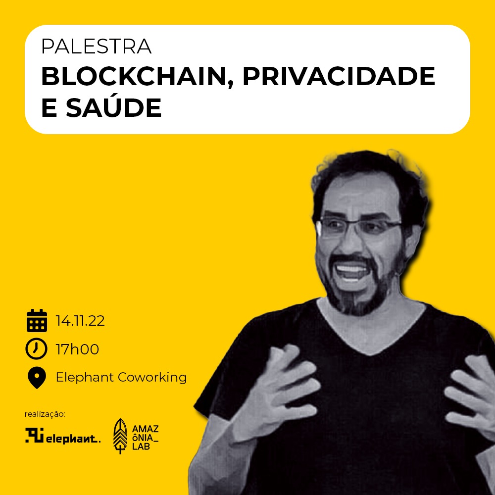 iberoam_xyz's tweet photo. Na segunda 14/11 às 17h @amrdavila estará no Elephant Coworking em Belém-PA palestrando sobre "#Blockchain, #Privacidade e #Saúde"
Realização: Elephant, Amazônia Lab e @0xPolygon Guild
#omics #personalgenomics #precisionmedicine #biotech #healthcare #health #genomics #privacy https://t.co/QFQc1wuMvO
