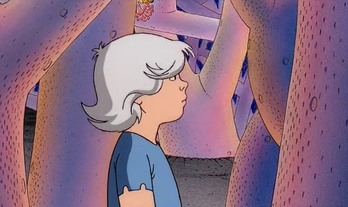 I remembered the strangest cartoon that I watched at the age of 10 and instead of traumatizing angels, I remembered how the boy talked to the egg 