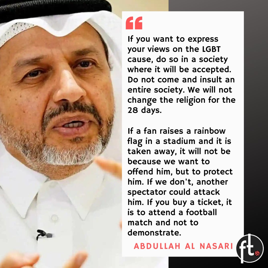 🎙️ Abdullah Al Nasari, Head of Security at the World Cup in Qatar... 🏳️‍🌈🇶🇦