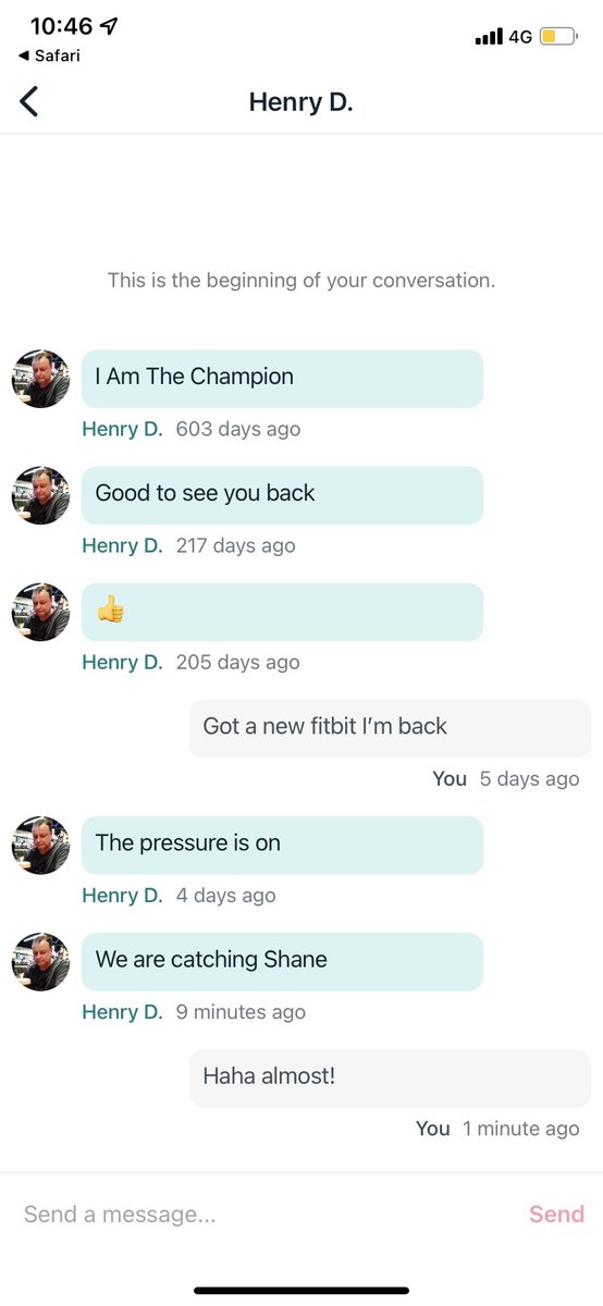AineeDoyle's tweet photo. My dad messaging me on the fitbit app melts my heart hahaha https://t.co/M5xpO4xgHs