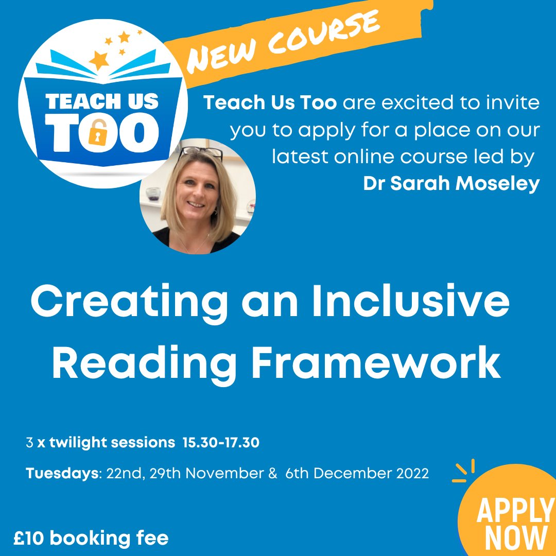 TeachUsToo's tweet image. Have you booked your place on our next sponsored course yet?  Places are filling up fast so click below to find out more and book your space:
teachustoo.org.uk/tut-sponsored-…
#TeachUsToo #LiteracyForAll #TeachPMLD #AAC #LiteracySend #RaiseExpectations #AssumeCompetence #SetNoLimits