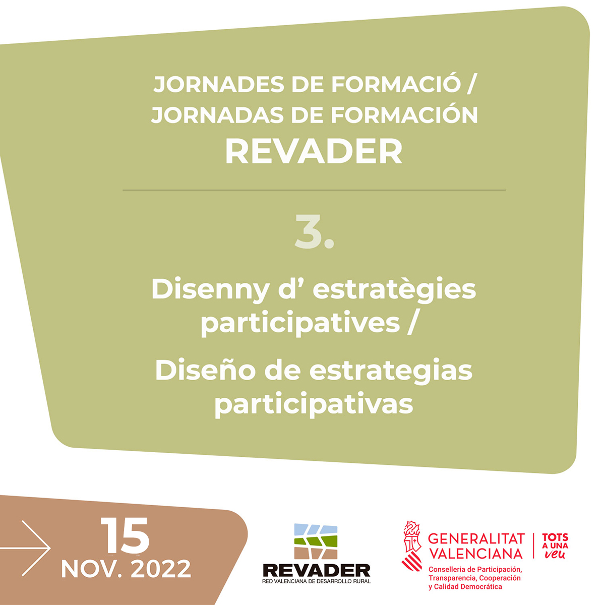 GXuquer's tweet photo. Tercera jornada de formació #REVADER
📍 El 15 de novembre de 16 a 19 h ens reunim a Algímia d'Alfara per a analitzar com estan enfocant altres Comunitats Autònomes el disseny d'estratègies de desenvolupament local participatiu (EDLP). #jornadesdeformacióREVADER @RED2REDCons https://t.co/WxHHCVokWg