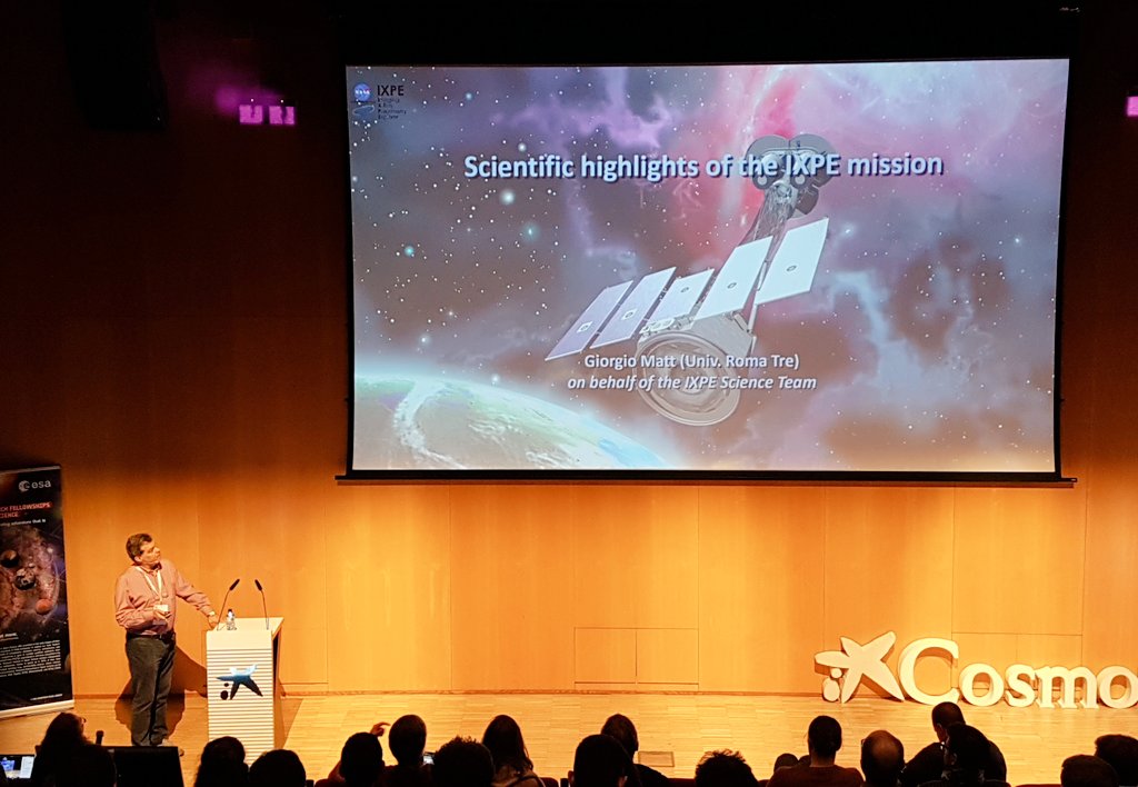 AthenaConf2022's tweet photo. And we are kicking off the final session of our 3rd Athena Meeting dedicated to Athena in the wider context of scientific missions. The first talk by Giorgio Matt is on the Scientific highlights of the IXPE mission #Athena2022 https://t.co/bSuBEU34ha