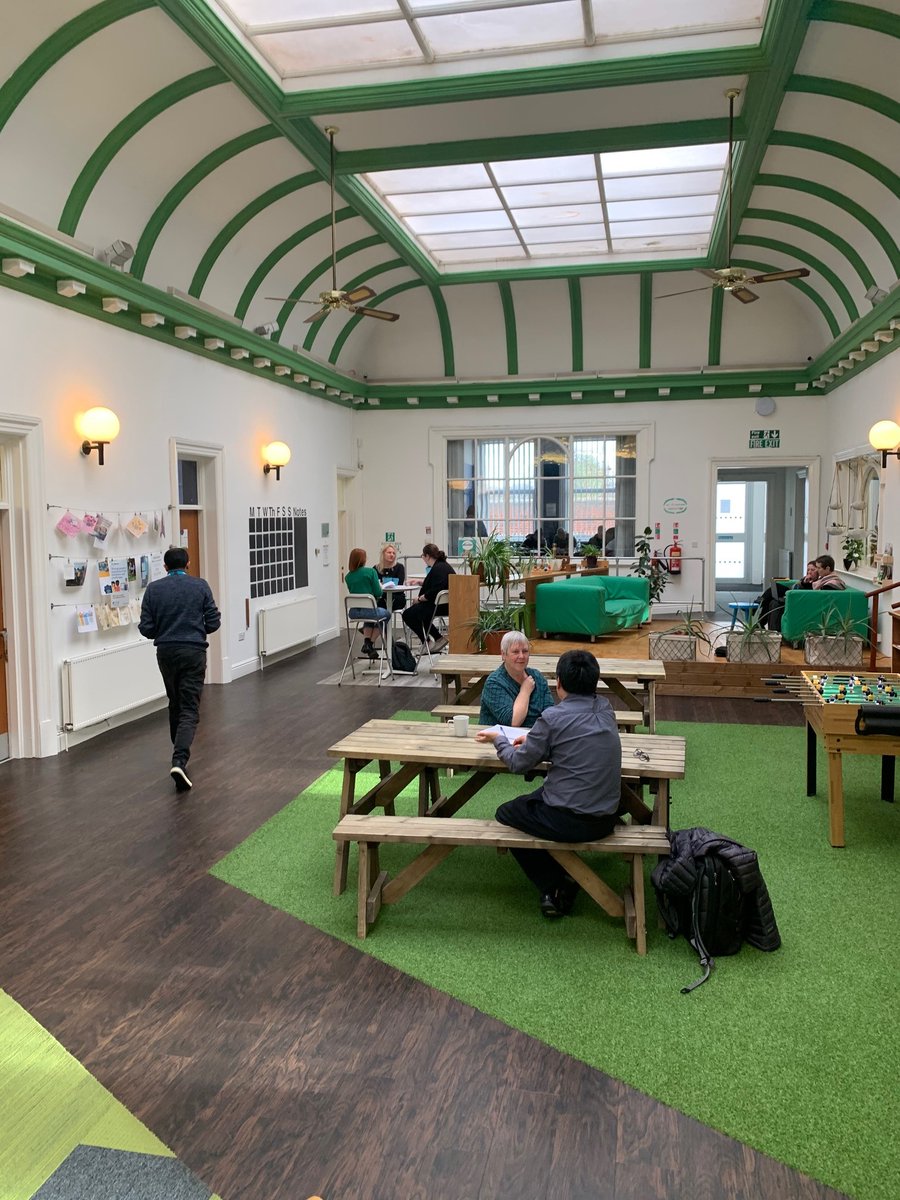 valyouleeds's tweet photo. We're celebrating Independent Venues Month by showing off our wonderful building 🎉

Originally built for steel works in 1913, we now host meetings, training and events for charities and businesses across Leeds. #ExploreIndieLeeds https://t.co/gS2yFKtcYG
