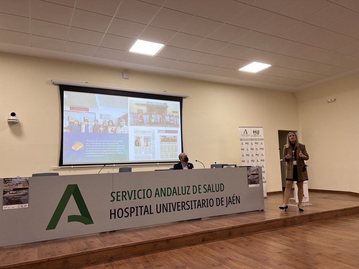 “Divulgar el conocimiento e investigación que hacemos las enfermeras es imprescindible porque así se promueve la ciencia”. @DUEdevocacion en #EnfermerasexcelentesHUJ #bpso #bpsoandalucía <a href="/HospitaldeJaen/">Hospital de Jaen</a>